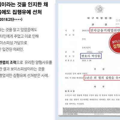 보이스피싱이라는 것을 인지한 채 가담하였음에도 집행유예 선처